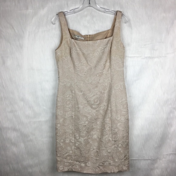 Evan Picone Champagne Brocade Dress Suit - Picture 6 of 6